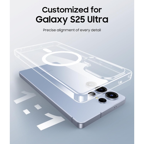 Samsung S25 Ultra Case Compatible with MagSafe, Clear Strong Magnetic Anti-Scratch Shockproof Phone Cover