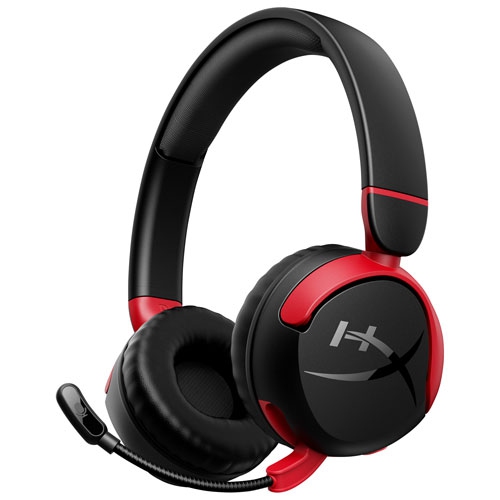 Refurbished HyperX Cloud Mini Over-Ear Sound Isolating True Wireless Headphones - White/Red
