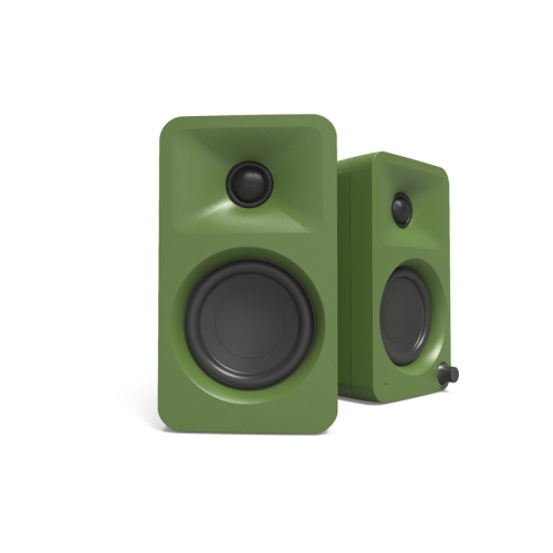 Kanto ORA 100W Powered Reference Desktop Speakers with Bluetooth and USB-C - Moss, Pair