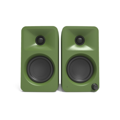 Kanto ORA 100W Powered Reference Desktop Speakers with Bluetooth and USB-C - Moss, Pair