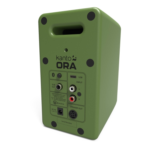 Kanto ORA 100W Powered Reference Desktop Speakers with Bluetooth and USB-C - Moss, Pair