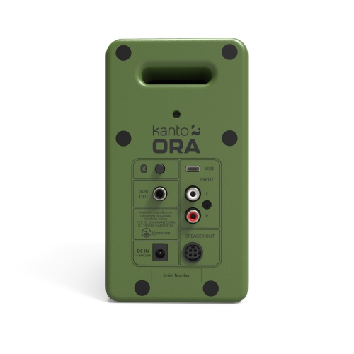 Kanto ORA 100W Powered Reference Desktop Speakers with Bluetooth and USB-C - Moss, Pair