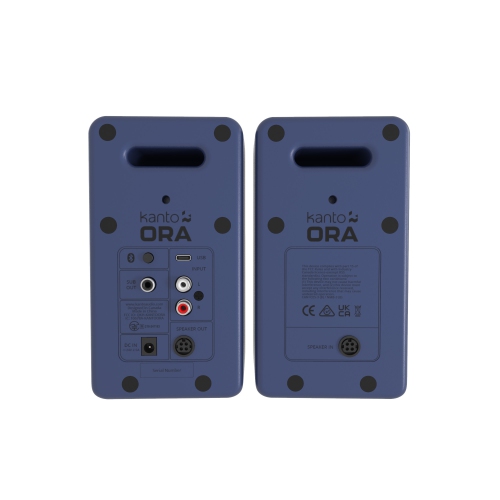 Kanto ORA 100W Powered Reference Desktop Speakers with Bluetooth and USB-C - Matte Blue, Pair