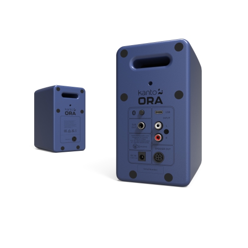 Kanto ORA 100W Powered Reference Desktop Speakers with Bluetooth and USB-C - Matte Blue, Pair