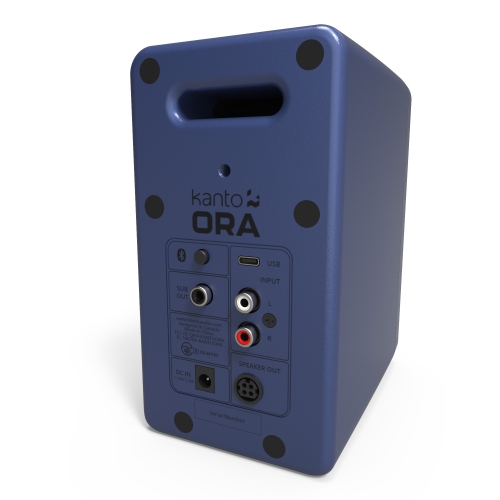 Kanto ORA 100W Powered Reference Desktop Speakers with Bluetooth and USB-C - Matte Blue, Pair