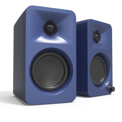 Kanto ORA 100W Powered Reference Desktop Speakers with Bluetooth and USB-C - Matte Blue, Pair
