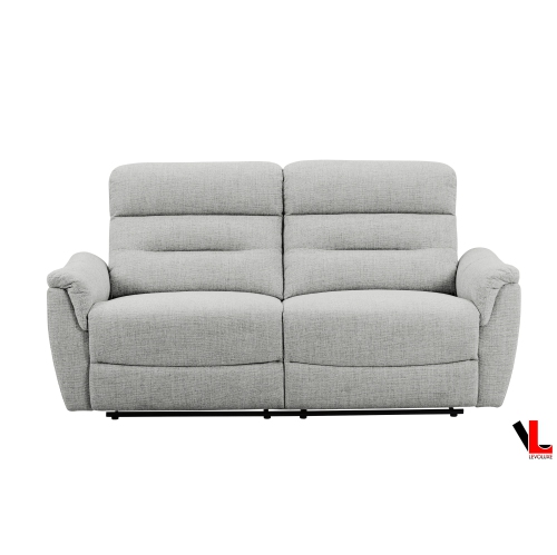 Mobilier inclinable électrique 2 pièces en tissu tissé Levoluxe Cain avec divan et causeuse