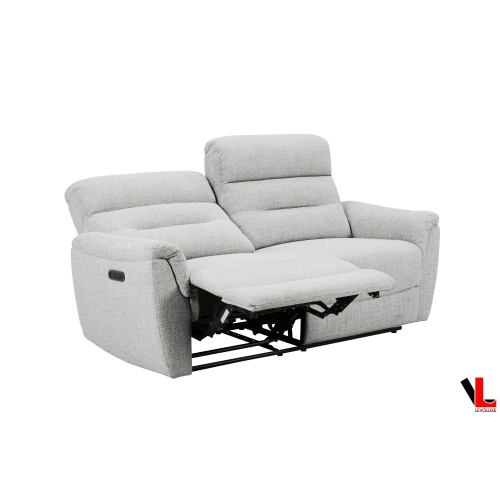 Mobilier inclinable électrique 2 pièces en tissu tissé Levoluxe Cain avec divan et causeuse