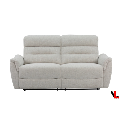 Mobilier 3 pièces inclinable électrique en tissu tissé Levoluxe Cain avec divan, causeuse et fauteuil