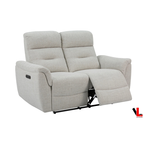 Mobilier 3 pièces inclinable électrique en tissu tissé Levoluxe Cain avec divan, causeuse et fauteuil