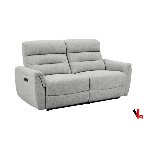 Mobilier 3 pièces inclinable électrique en tissu tissé Levoluxe Cain avec divan, causeuse et fauteuil