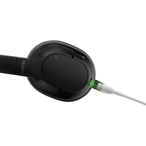 Belkin SoundForm Surround Over-Ear Sound Isolating True Wireless Headphones - Black