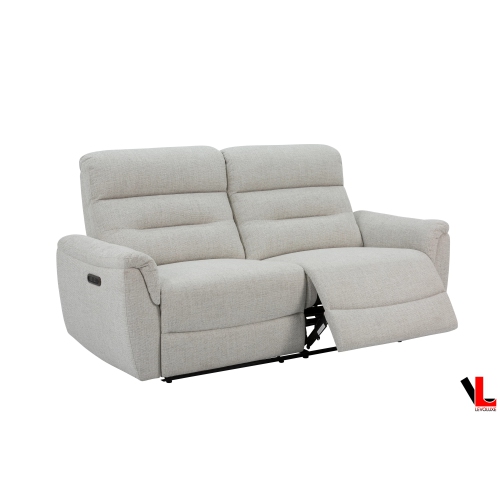 Mobilier inclinable électrique 2 pièces en tissu tissé avec divan et causeuse Levoluxe Cain