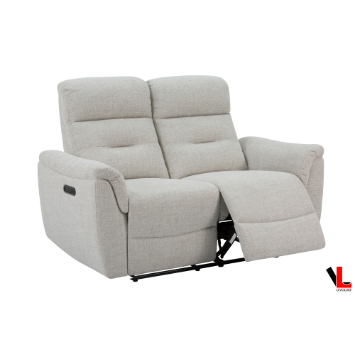 Mobilier inclinable électrique 2 pièces en tissu tissé avec divan et causeuse Levoluxe Cain