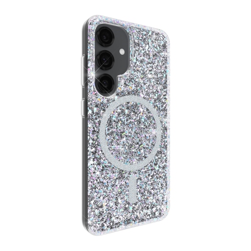 Case-Mate Twinkle Galaxy S25 Fitted Hard Shell Case - Clear/silver