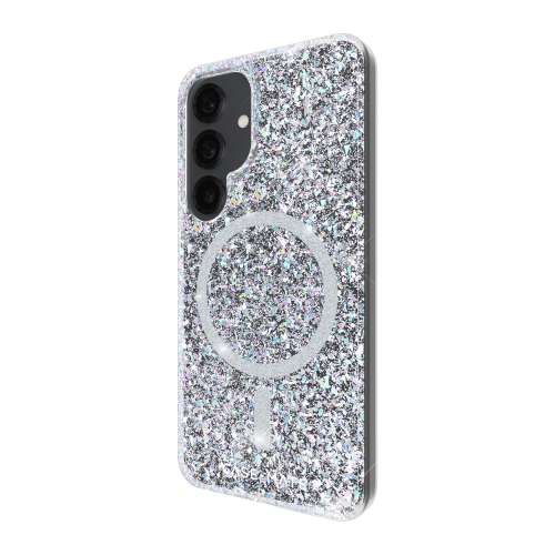 Case-Mate Twinkle Galaxy S25 Fitted Hard Shell Case - Clear/silver