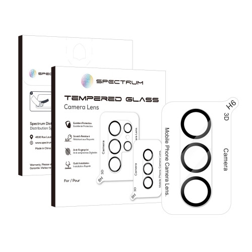 Protecteur d'objectif en verre SPECTRUM pour Galaxy S25+ 5G - Transparent/Transparent