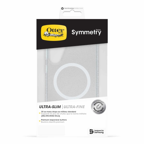 OtterBox Symmetry Clear Case w/Magnets | Made for Galaxy S25+ | Stardust with Blue Tint