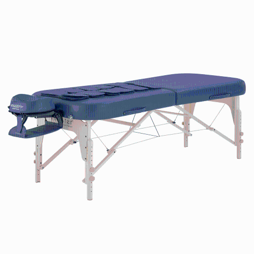 MASTER MASSAGE  30” Concord Airwavefull Body Portable Massage Table With Air Cells, Lumbar & Neck Traction, Back, Waist, Hip Leg Massage (Royal Blue)