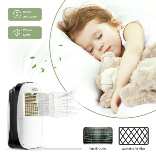 Déshumidificateur de 30 chopines de Waykar avec Smart Dry pour les sous-sols de chambre ou les pièces humides jusqu'à 2000 pi² Blanc