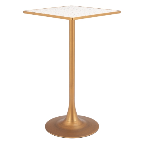 Spot Bar Table Beige & Gold