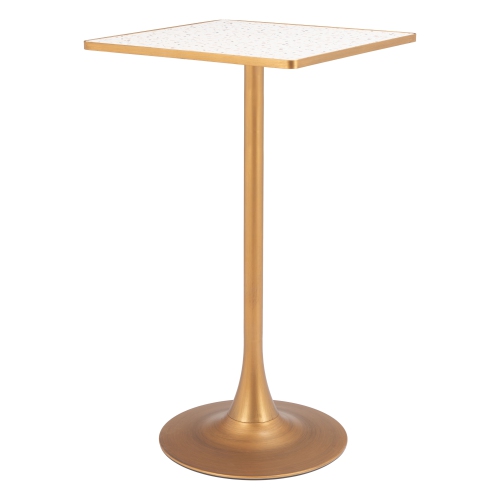 Spot Bar Table Beige & Gold