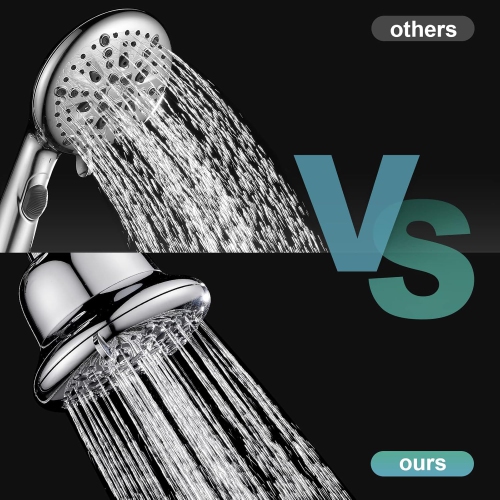 Pomme de douche filtrée, 7 modes de pulvérisation haute pression avec filtres, filtre de pomme de douche en 16 étapes pour l'eau dure pour éliminer