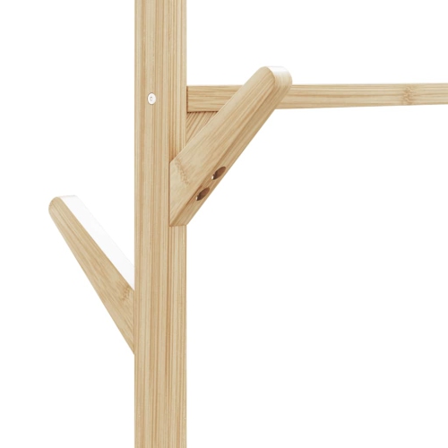 vidaXL Clothes Rack with Shelves and Wheels 100x38x175.5 cm Bamboo