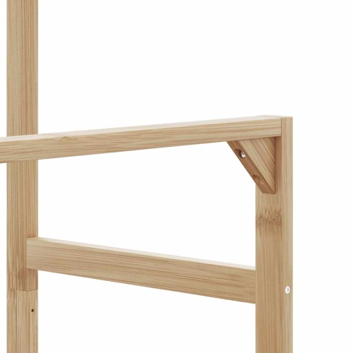 vidaXL Clothes Rack with Shelves and Wheels 90x35x155 cm Bamboo