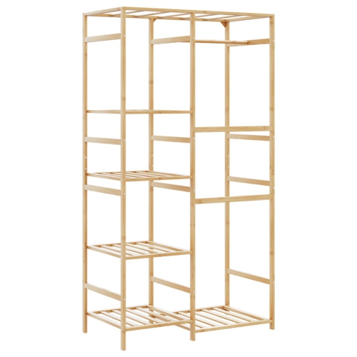 vidaXL Clothes Rack with Shelves 100x50x184.5 cm Bamboo