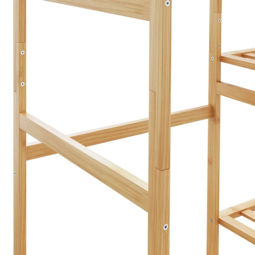 vidaXL Clothes Rack with Shelves 100x50x184.5 cm Bamboo
