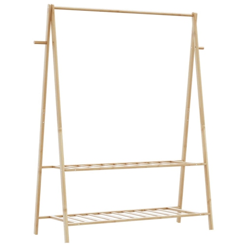 vidaXL Clothes Rack with Shelves 132x45.5x150.5 cm Bamboo