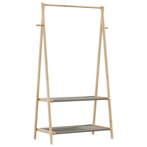 vidaXL Clothes Rack with Shelves 96x45.5x150.5 cm Bamboo