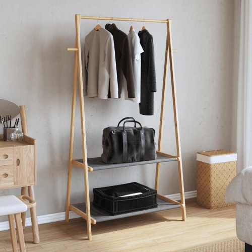 vidaXL Clothes Rack with Shelves 96x45.5x150.5 cm Bamboo