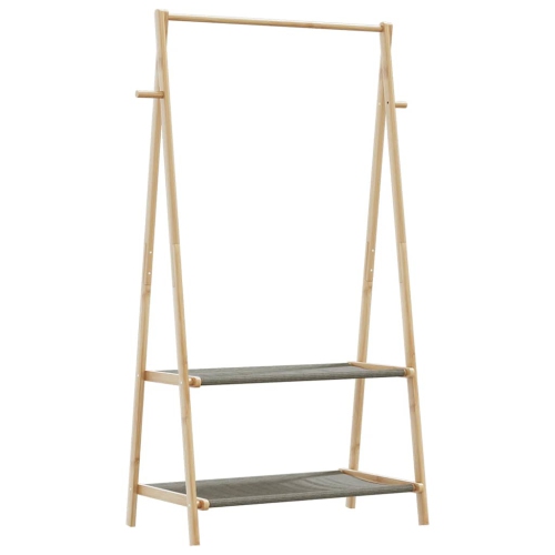 vidaXL Clothes Rack with Shelves 96x45.5x150.5 cm Bamboo