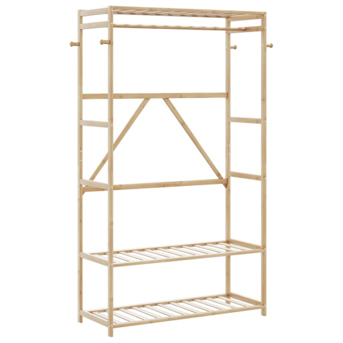 vidaXL Clothes Rack with Shelves 110x40x175 cm Bamboo