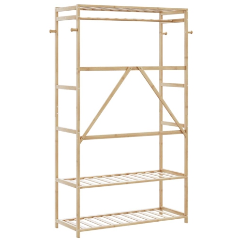 vidaXL Clothes Rack with Shelves 110x40x175 cm Bamboo