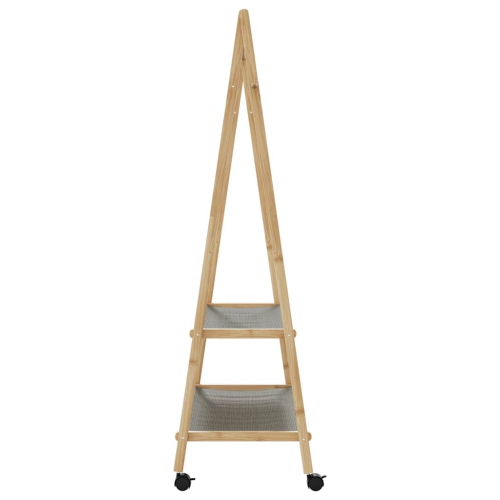 vidaXL Clothes Rack with Shelves and Wheels 96x45.5x155.5 cm Bamboo