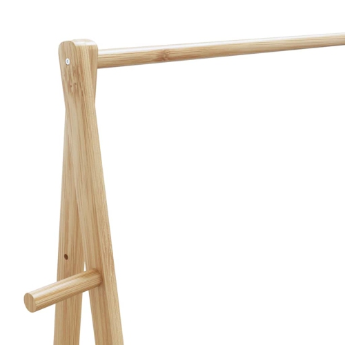 vidaXL Clothes Rack with Shelves and Wheels 96x45.5x155.5 cm Bamboo