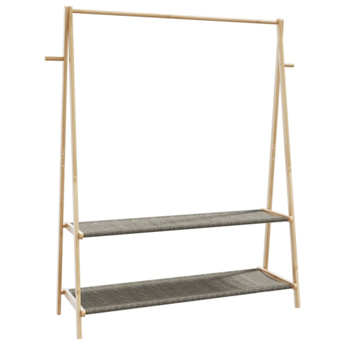 vidaXL Clothes Rack with Shelves 132x45.5x150.5 cm Bamboo