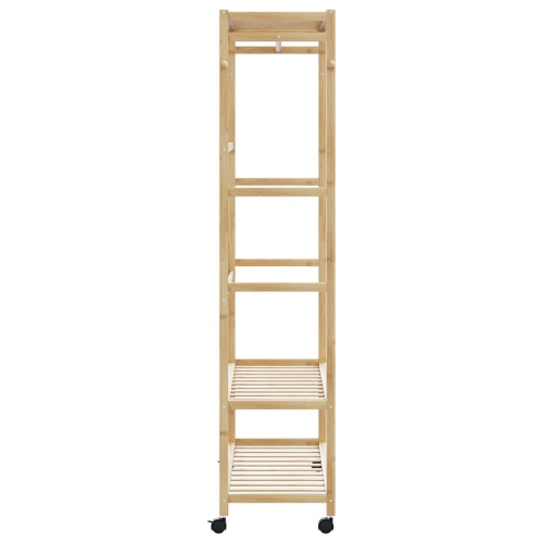 vidaXL Clothes Rack with Shelves and Wheels 110x40x180 cm Bamboo