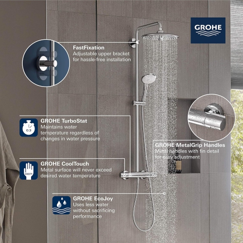 GROHE 26128EN2 Euphoria Shower System, 260, Brushed Nickel