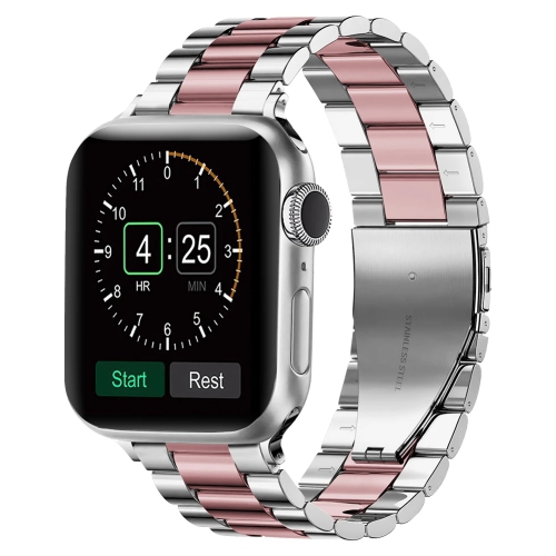 20mm Metal Watch Band for Samsung Galaxy Watch6 5 4, Active, Also Fits Garmin Vivoactive 5, Vivomove 3, 1, Venu SQ - Silver Pink
