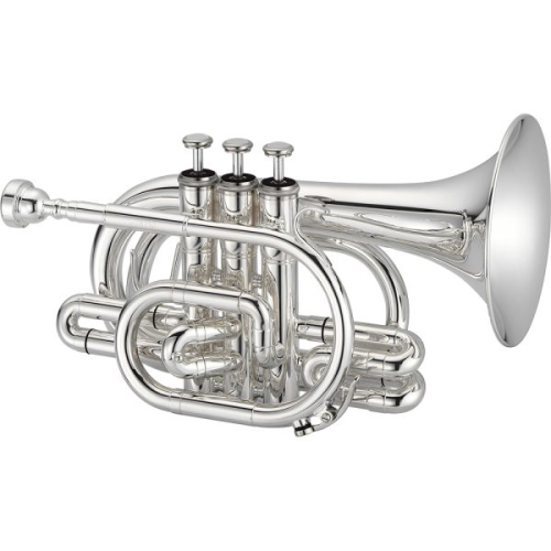 Trumpette de poche JTR710SQ de Jupiter avec cloche standard - Plaqué argent