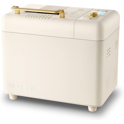 Neretva Bread Maker, 2.2LB 15-in-1 Bread Machine, Automatic Breadmaker Machine with Auto Nut Dispenser & Nonstick Ceramic Pan, Bread Makers Machine