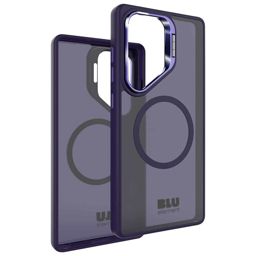 Étui ajusté Nuage chromatique de Blu Element avec MagSafe et béquille pour Galaxy S25 - Violet foncé