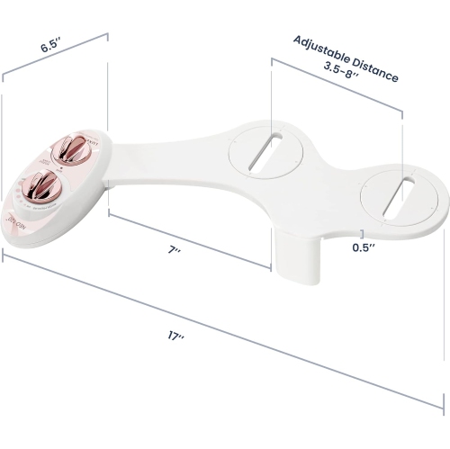 LUXE Bidet NEO 120 - Self-Cleaning Nozzle, Fresh Water Non-Electric Bidet Attachment for Toilet Seat, Adjustable Water Pressure, Rear Wash