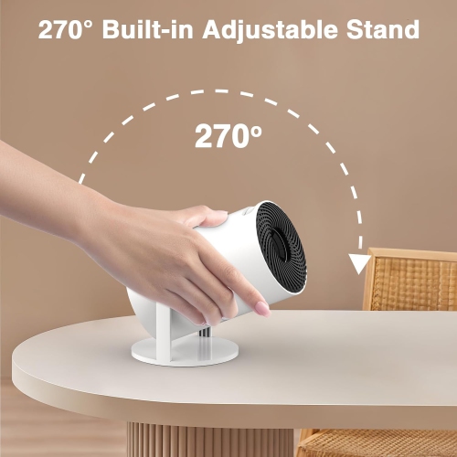 【Built-in Apps】 Projector 4K with WiFi 6 and Bluetooth, Portable Outdoor Projector with 【Auto Keystone】, 270° Rotation Movie Projector Compatible