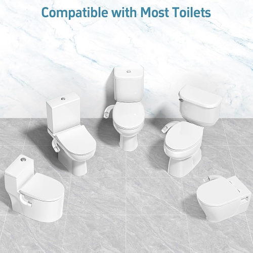 Ultra-Slim Bidet Dual Mode Bidet Attachment for Toilet, Bidet Toilet Seat Attachment with Pressure Controls(Feminine/Posterior Wash),Easy to install