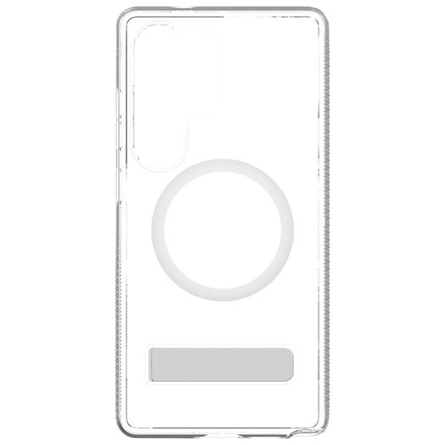 Étui rigide ajusté Crystal Palace Snap de ZAGG avec MagSafe et béquille pour Galaxy S25 Ultra - Transparent